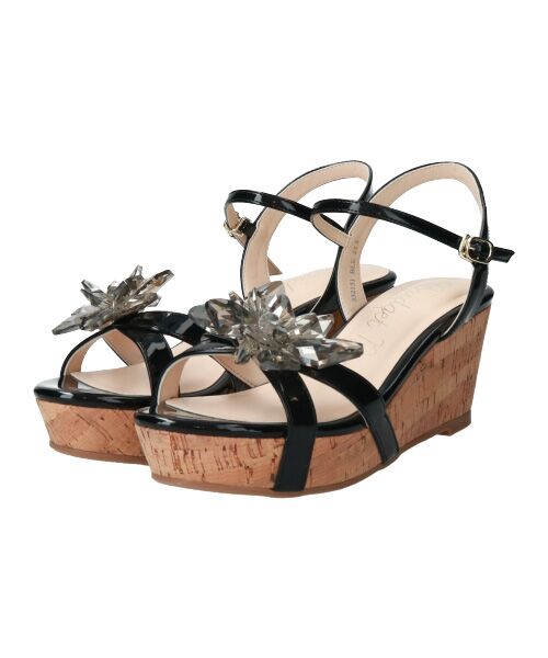 Bridget Birkin / ブリジットバーキン サンダル | 【Bridget Birkin】クリスタルフラワーサンダル | 詳細1