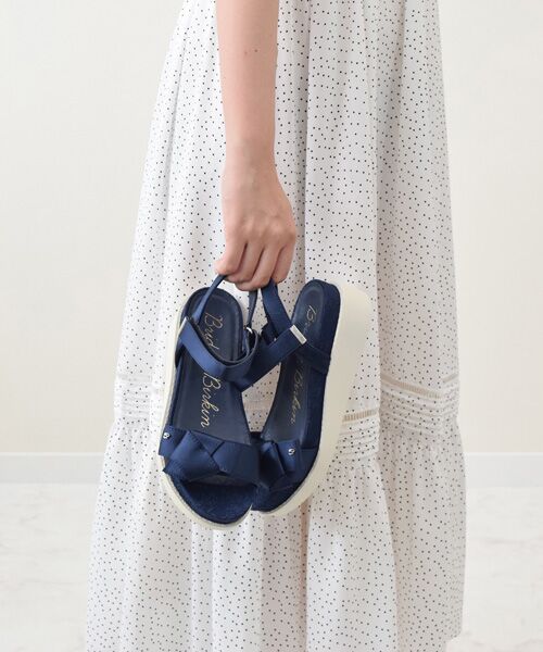 Bridget Birkin / ブリジットバーキン サンダル | 【Bridget Birkin】リボンベルトジャガードサンダル | 詳細26