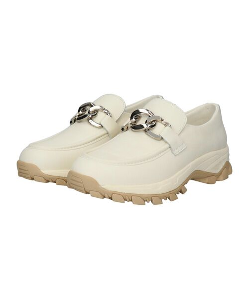 Bridget Birkin / ブリジットバーキン スニーカー | 【VINCULUM 】防滑メタルチェーンローファー（アイボリー）