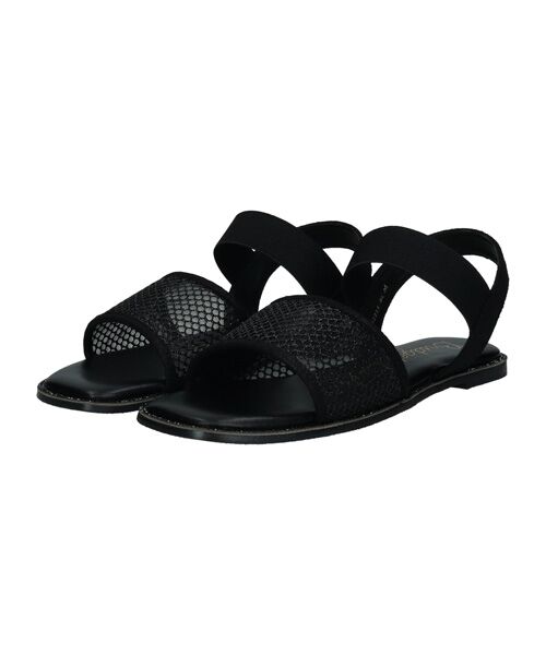 Bridget Birkin / ブリジットバーキン サンダル | 【Bridget Birkin】ピースビジューキラキラサンダル（ブラック）