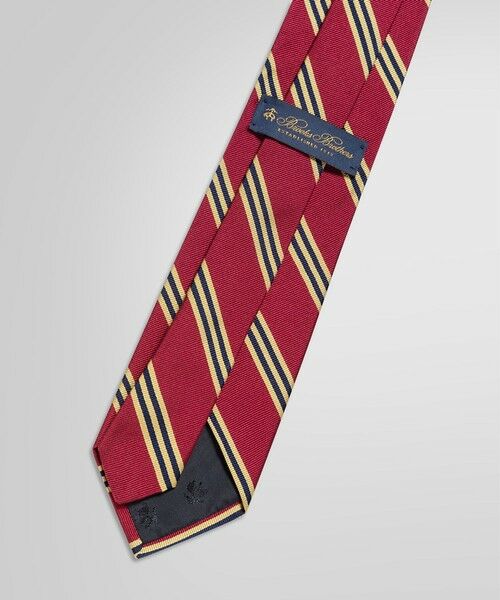 米国製 Brooks Brothers ストライプ レップタイ ネクタイ 紺 青