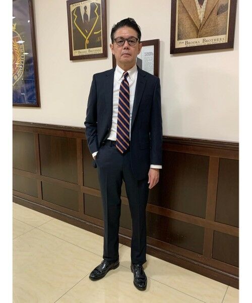 BROOKS BROTHERS ネイビーストライプ ネクタイ シルク BB#1ストライプ レップタイ Made in USA （ネクタイ