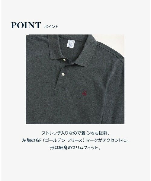Brooks Brothers / ブルックス ブラザーズ ポロシャツ | GF　スーピマコットン　ストレッチピケ　ロングスリーブポロシャツ　Slim Fit | 詳細12
