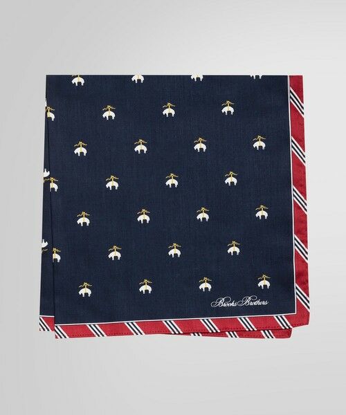 Brooks Brothers/ブルックス ブラザーズ コットン GF/BB#1ストライププリント ハンカチ バーガンディー ONE SIZE Brooks Brothers/ブルックス ブラザーズ コットン GF/BB#1ストライププリント ハンカチ バーガンディー ONE SIZE