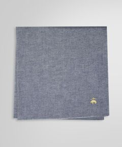 Brooks Brothers / ブルックス ブラザーズ ハンカチ | コットン オックスフォード GFロゴ ソリッド ハンカチ