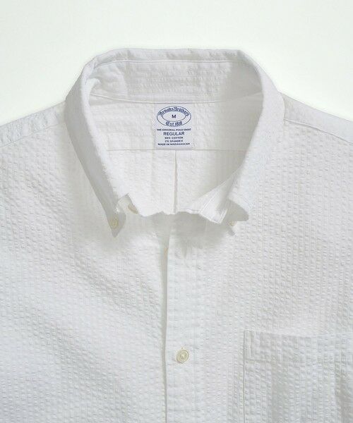 Brooks Brothers / ブルックス ブラザーズ シャツ・ブラウス | ストレッチコットン シアサッカー ソリッド カジュアルシャツ Regular Fit | 詳細1
