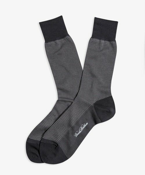 Brooks Brothers/ブルックス ブラザーズ コットンブレンド ハウンドトゥース ドレスソックス チャコール ONE SIZE Brooks Brothers/ブルックス ブラザーズ コットンブレンド ハウンドトゥース ドレスソックス チャコール ONE SIZE