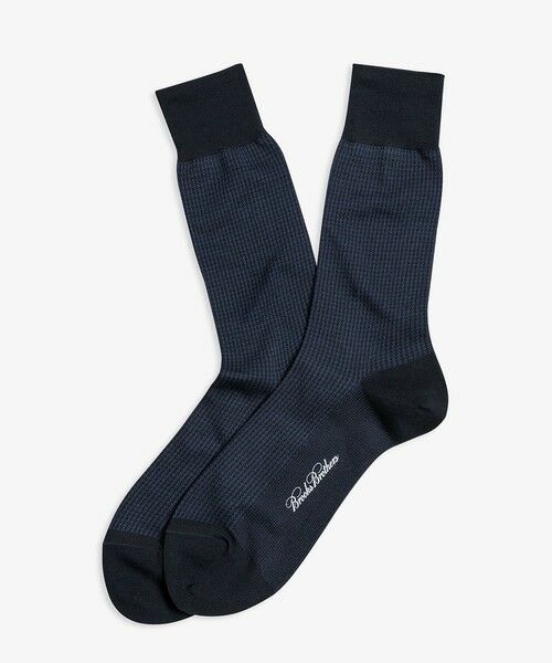 Brooks Brothers/ブルックス ブラザーズ コットンブレンド ハウンドトゥース ドレスソックス ネイビー ONE SIZE Brooks Brothers/ブルックス ブラザーズ コットンブレンド ハウンドトゥース ドレスソックス ネイビー ONE SIZE