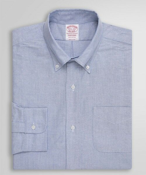 Brooks Brothers 1818 長袖シャツ ブルー コットン100% BROOKS BROTHERS(ブルックスブラザーズ) / 長袖シャツ