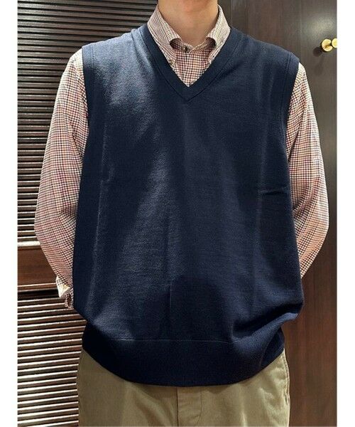 Brooks Brothers / ブルックス ブラザーズ セットアップ | メリノウール Vネックベスト | 詳細4