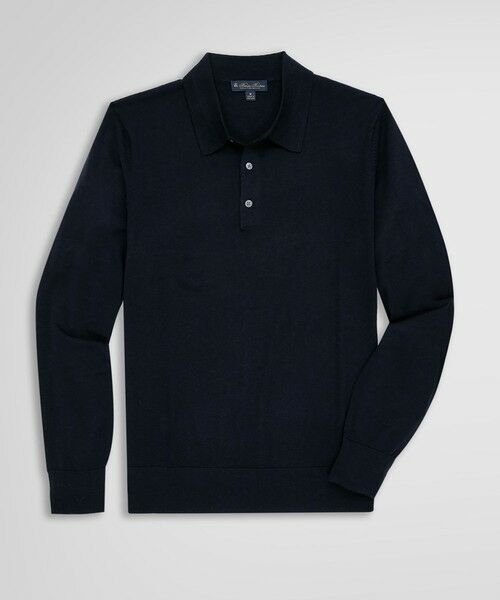 Brooks Brothers/ブルックス ブラザーズ メリノウール ポロセーター ネイビー S Brooks Brothers/ブルックス ブラザーズ メリノウール ポロセーター ネイビー S