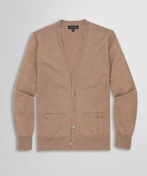 Brooks Brothers/ブルックス ブラザーズ メリノウール Vネックカーディガン キャメル L Brooks Brothers/ブルックス ブラザーズ メリノウール Vネックカーディガン キャメル L