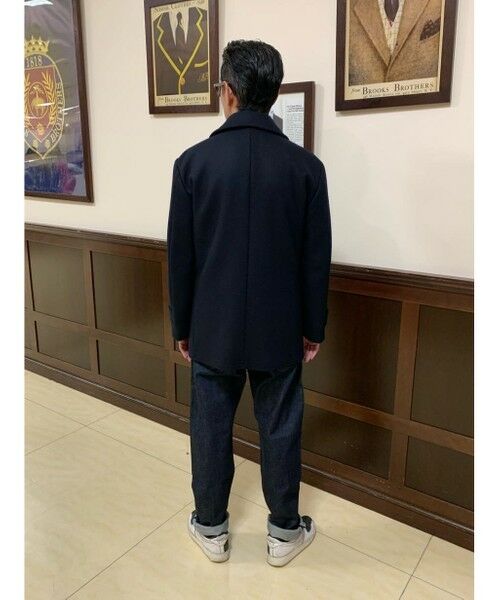 現行品 ブルックスブラザーズ バクスターピーコート カノニコ生地 サーモア 濃紺 現行品 ブルックスブラザーズ バクスターピーコート カノニコ