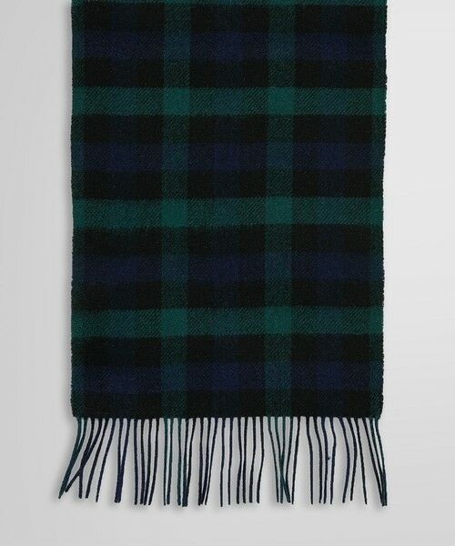 Brooks Brothers / ブルックス ブラザーズ マフラー・ショール・スヌード・ストール | カシミヤ ソリッド/ブラックウォッチ ダブルフェイス マフラー | 詳細1