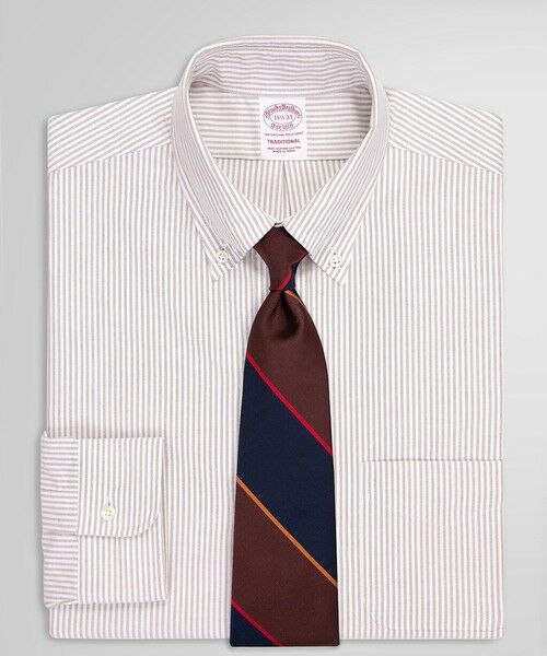 Brooks Brothers/ブルックス ブラザーズ ◆JAPAN TRAD.◆スーピマコットン オックスフォード 6つ釦 ドレスシャツ Traditional Fit ブラウン 15 1/2-33 Brooks Brothers/ブルックス ブラザーズ ◆JAPAN TRAD.◆スーピマコットン オックスフォード 6つ釦 ドレスシャツ Traditional Fit ブラウン 15 1/2-33