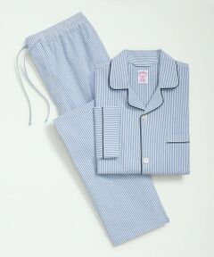 Brooks Brothers / ブルックス ブラザーズ ルームウェア | ストレッチコットン シアサッカーストライプ パジャマ