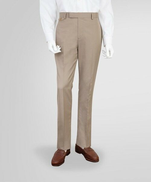 Brooks Brothers/ブルックス ブラザーズ ポリエステル/コットン ポプリン プレーンフロント トラウザーズ Classic ベージュ 29inch Brooks Brothers/ブルックス ブラザーズ ポリエステル/コットン ポプリン プレーンフロント トラウザーズ Classic ベージュ 29inch