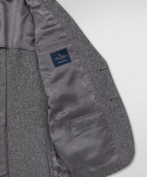 Brooks Brothers / ブルックス ブラザーズ テーラードジャケット | ウール ツイード ヘリンボーンストライプ 段返り３釦コンフォートサックジャケット Traditional | 詳細5
