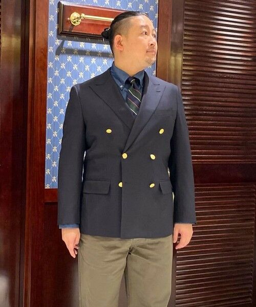 ◇オンラインストア限定◇コンバットウール ダブル4釦ブレザー