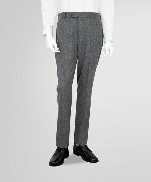 Brooks Brothers/ブルックス ブラザーズ ウール/カシミヤ フランネル プレーンフロント トラウザーズ Classic グレー 33inch Brooks Brothers/ブルックス ブラザーズ ウール/カシミヤ フランネル プレーンフロント トラウザーズ Classic グレー 33inch