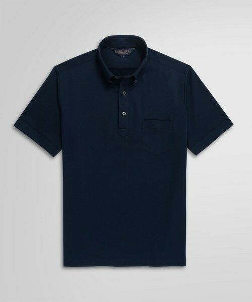Brooks Brothers/ブルックス ブラザーズ コットン/ポリエステルピケ ソリッド ポロシャツ withポケット ネイビー S Brooks Brothers/ブルックス ブラザーズ コットン/ポリエステルピケ ソリッド ポロシャツ withポケット ネイビー S