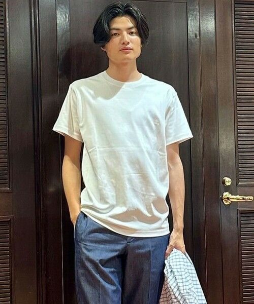 Brooks Brothers/ブルックス ブラザーズ コットンスムース クルーネック Tシャツ ホワイト S Brooks Brothers/ブルックス ブラザーズ コットンスムース クルーネック Tシャツ ホワイト S