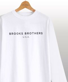 Brooks Brothers / ブルックス ブラザーズ Tシャツ | ◆オンラインストア限定◆LOGO Series　コットン　ロゴプリント　クルーネック　ロングスリーブTシャツ