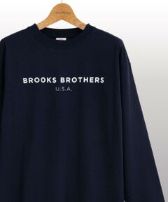 Brooks Brothers / ブルックス ブラザーズ Tシャツ | ◆オンラインストア限定◆LOGO Series　コットン　ロゴプリント　クルーネック　ロングスリーブTシャツ