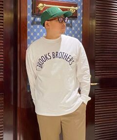 Brooks Brothers / ブルックス ブラザーズ Tシャツ | ◆オンラインストア限定◆LOGO Series　コットンジャージー　アーチロゴプリント　ロングスリーブTシャツ