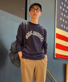 Brooks Brothers / ブルックス ブラザーズ Tシャツ | ◆オンラインストア限定◆LOGO Series　コットンジャージー　アーチロゴプリント　ロングスリーブTシャツ