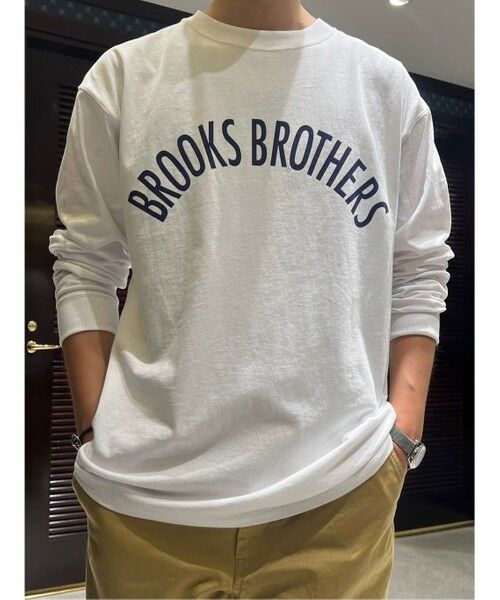 Brooks Brothers / ブルックス ブラザーズ Tシャツ | ◆オンラインストア限定◆LOGO Series コットンジャージー アーチロゴプリント ロングスリーブTシャツ | 詳細8