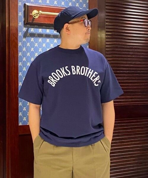 Brooks Brothers/ブルックス ブラザーズ ◆オンラインストア限定◆LOGO Series コットンジャージー アーチロゴプリント Tシャツ ネイビー L Brooks Brothers/ブルックス ブラザーズ ◆オンラインストア限定◆LOGO Series コットンジャージー アーチロゴプリント Tシャツ ネイビー L