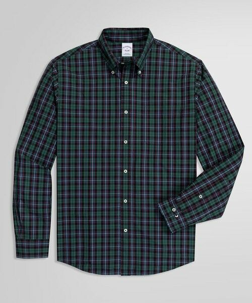 Brooks Brothers / ブルックス ブラザーズ シャツ・ブラウス | コットンポプリン チェック フライデーシャツ(ダークグリーン)