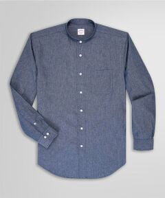 Brooks Brothers / ブルックス ブラザーズ シャツ・ブラウス | コットン　シャンブレー　バンドカラーシャツ