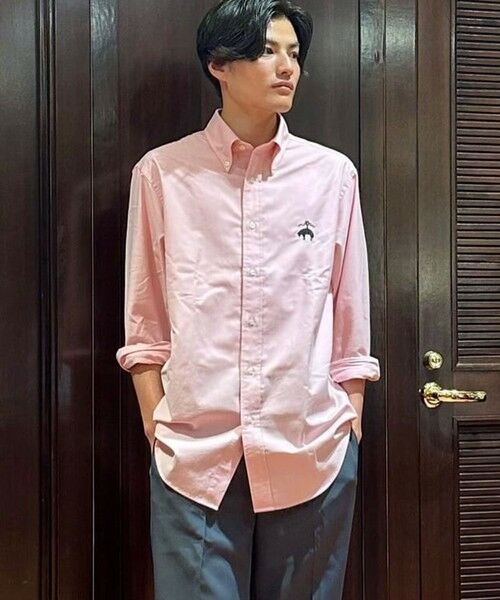 Brooks Brothers/ブルックス ブラザーズ ◆オンラインストア限定◆LOGO Series ビッグGFロゴ スポーツシャツ Traditional Fit ピンク M Brooks Brothers/ブルックス ブラザーズ ◆オンラインストア限定◆LOGO Series ビッグGFロゴ スポーツシャツ Traditional Fit ピンク M