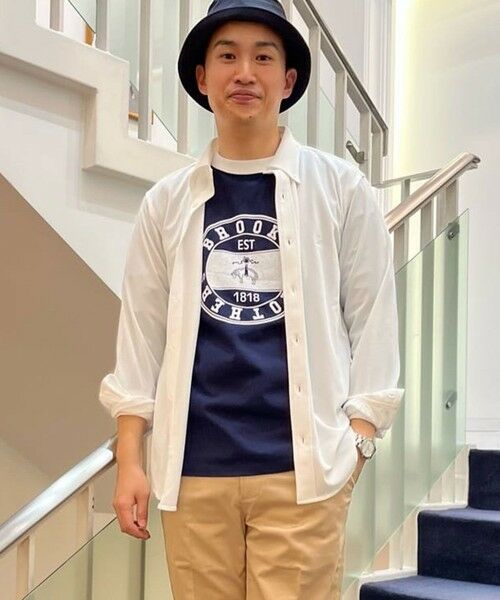 Brooks Brothers/ブルックス ブラザーズ ◆オンラインストア限定◆ポリエステル GFロゴ カノコニットシャツ ホワイト S Brooks Brothers/ブルックス ブラザーズ ◆オンラインストア限定◆ポリエステル GFロゴ カノコニットシャツ ホワイト S