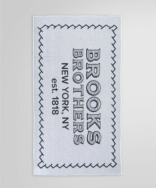 Brooks Brothers/ブルックス ブラザーズ トルココットン BBロゴ ビーチタオル ホワイト ONE SIZE Brooks Brothers/ブルックス ブラザーズ トルココットン BBロゴ ビーチタオル ホワイト ONE SIZE