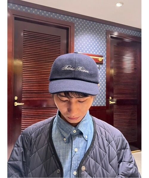 Brooks Brothers / ブルックス ブラザーズ キャップ | ウール/ナイロン メルトン ロゴ ベースボールキャップ | 詳細4