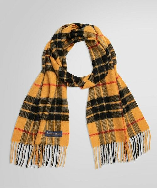 Brooks Brothers/ブルックス ブラザーズ カシミヤ タータンチェック マフラー イエロー ONE SIZE Brooks Brothers/ブルックス ブラザーズ カシミヤ タータンチェック マフラー イエロー ONE SIZE