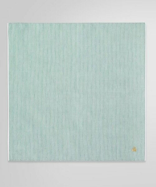 Brooks Brothers / ブルックス ブラザーズ ハンカチ | コットン オックスフォード GFロゴ キャンディストライプ ハンカチ | 詳細1