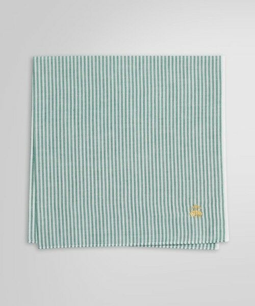 Brooks Brothers/ブルックス ブラザーズ コットン オックスフォード GFロゴ キャンディストライプ ハンカチ グリーン ONE SIZE Brooks Brothers/ブルックス ブラザーズ コットン オックスフォード GFロゴ キャンディストライプ ハンカチ グリーン ONE SIZE