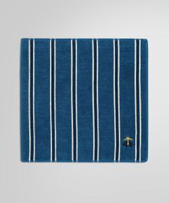 Brooks Brothers / ブルックス ブラザーズ ハンカチ | スーピマコットン GFロゴ タイストライプ ミニタオル