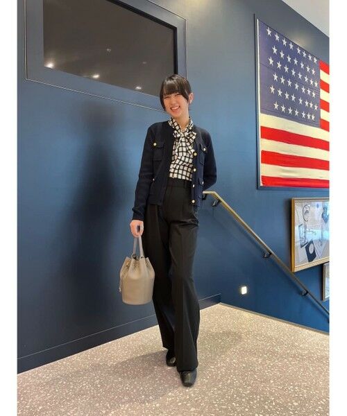 Brooks Brothers / ブルックス ブラザーズ シャツ・ブラウス | ポリエステル チェックプリント ソフトボウタイブラウス | 詳細3