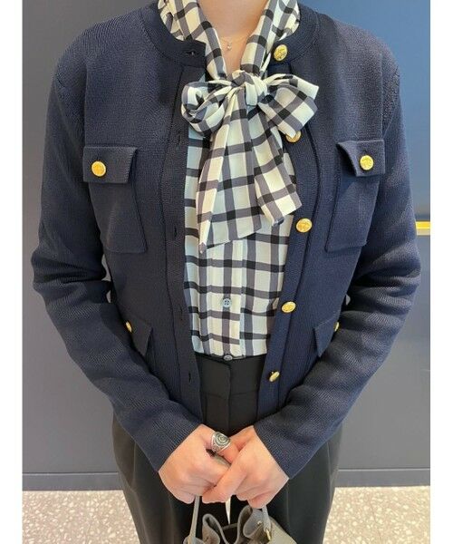 Brooks Brothers / ブルックス ブラザーズ シャツ・ブラウス | ポリエステル チェックプリント ソフトボウタイブラウス | 詳細4