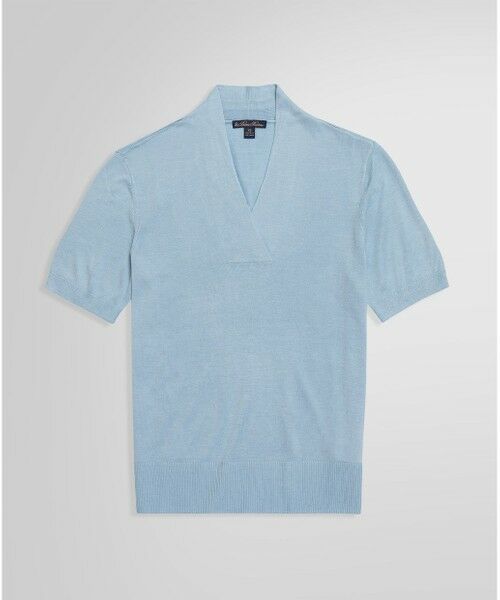 Brooks Brothers / ブルックス ブラザーズ ニット・セーター | シルク/レーヨン ショールカラー ショートスリーブセーター | 詳細3