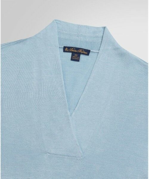 Brooks Brothers / ブルックス ブラザーズ ニット・セーター | シルク/レーヨン ショールカラー ショートスリーブセーター | 詳細4