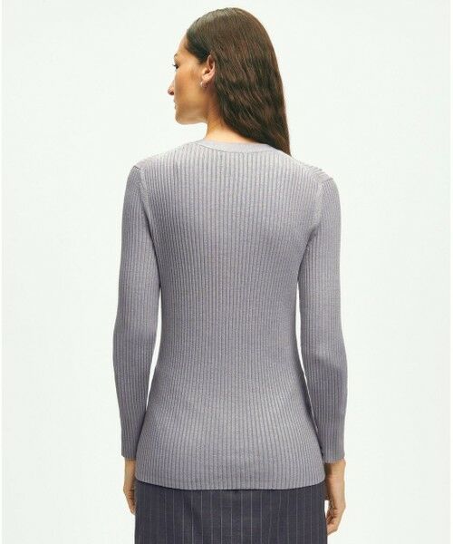 Brooks Brothers / ブルックス ブラザーズ カーディガン・ボレロ | シルクブレンド Vネック リブカーディガン | 詳細2