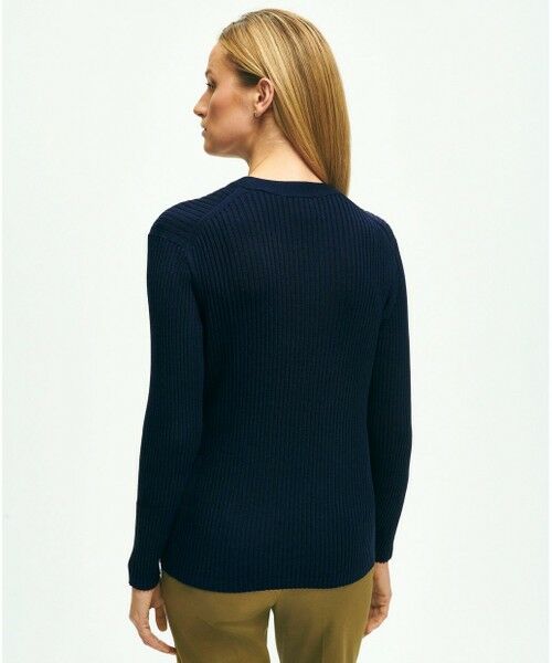 Brooks Brothers / ブルックス ブラザーズ カーディガン・ボレロ | シルクブレンド Vネック リブカーディガン | 詳細18