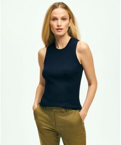 Brooks Brothers / ブルックス ブラザーズ ニット・セーター | シルクブレンド クルーネック ノースリーブセーター