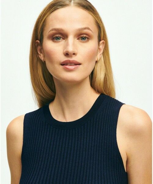 Brooks Brothers / ブルックス ブラザーズ ニット・セーター | シルクブレンド クルーネック ノースリーブセーター | 詳細7